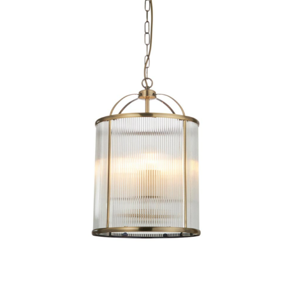 Endon Lambeth Ribbed 4lt Pendant